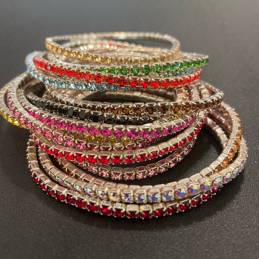 Crystal Bracelet Multi Color Set